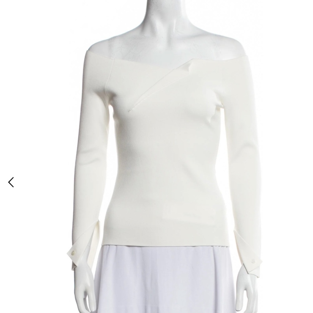 Roland Mouret Angeles Off-The-Shoulders Ponte Top